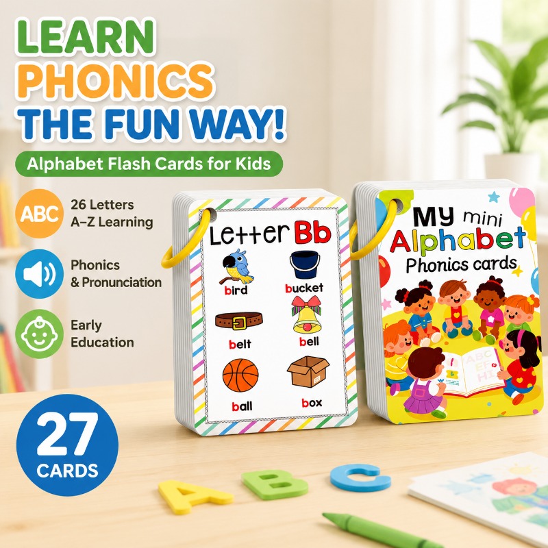 Flash Card Alphabet - Kartu Flash Belajar Fonik Alfabet Bahasa