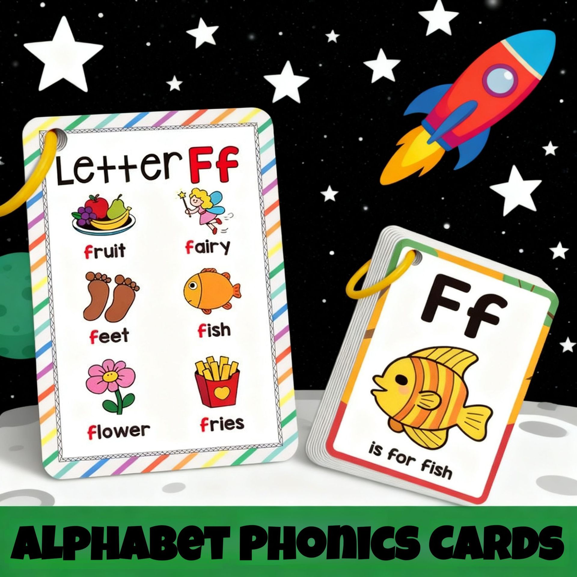 Kartu Flashcard Alfabet Ramah  - Flash Card Alphabet ulasan dan harga