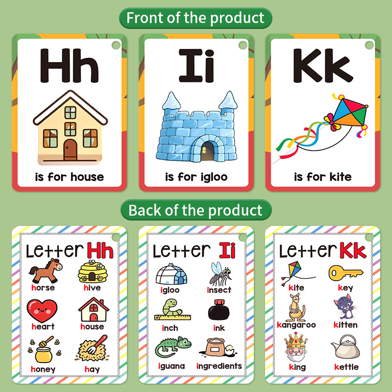 Kartu Alfabet Hewan Berwarna u - Flash Card Alphabet ulasan dan harga