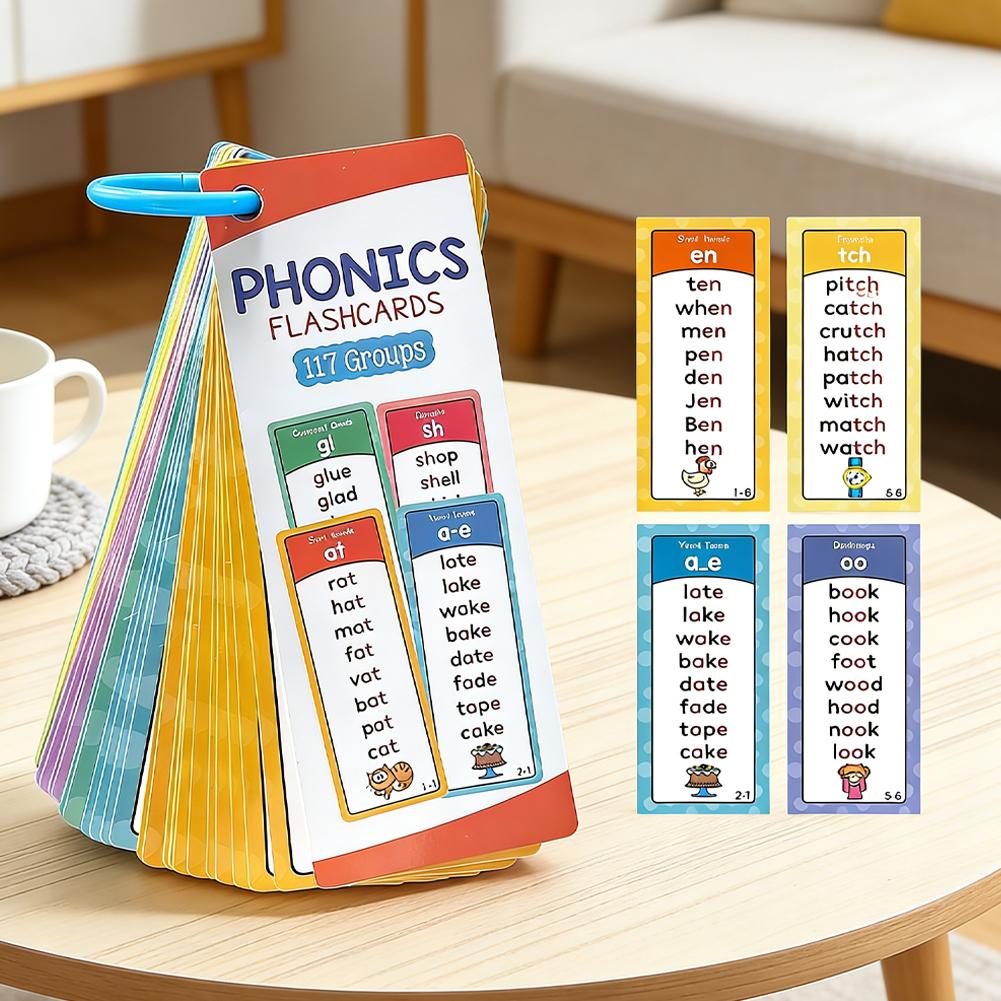 117 Grup Kartu Flash Phonics u - Flash Card Alphabet ulasan dan harga